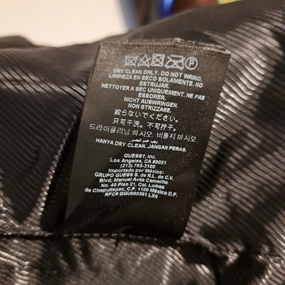 Guess XLarge button down long sleeve pea coat. Black - Picture 4 of 15